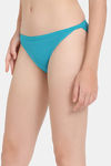 Rosaline Fun Basics Low Rise Three-Fourth Coverage Bikini Panty - Tahitian Teal — thumbnail 3